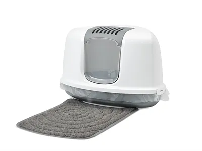 Savic Hoek Kattenbak Nestor Grijs / Wit 58,5x45,5x40 cm