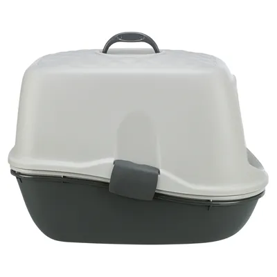 Trixie Berto Kattenbak Overdekt Met Zeef Scheidingssysteem Grijs 59x39x42 cm