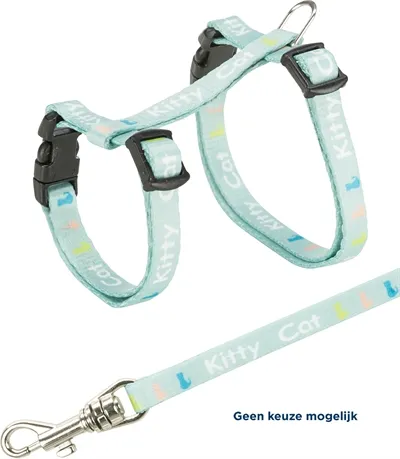 Trixie Kittentuig Junior Met Riem Kitty Cat Assorti 21-33x0,8 cm / 120 cm