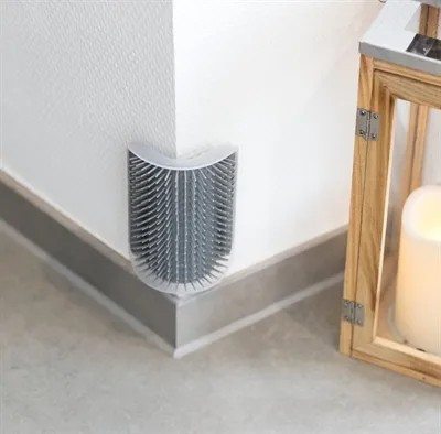 Trixie Massageborstel Muur Hoek Grijs 8x13 cm