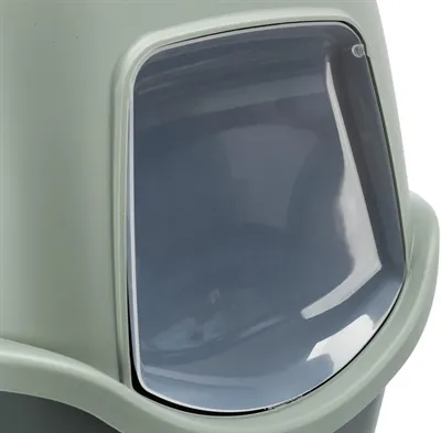 Trixie Be Eco Gerecycled Kattenbak Vico Met Kap Antraciet/groen 56x40x40 cm