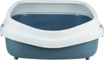 Trixie Kattenbak Primo Met Rand Blauw / Wit xxl 71x56x25 cm