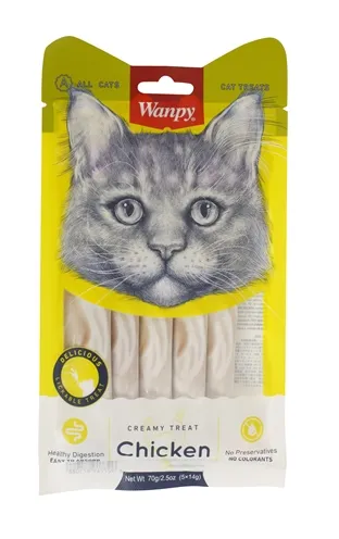 Wanpy Creamy Lickable Treats Chicken 14 gr 5 st