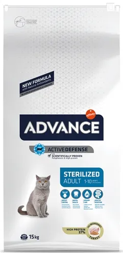 Advance Cat Sterilized Turkey 15 kg