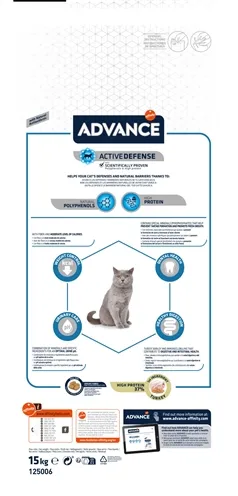 Advance Cat Sterilized Turkey 15 kg