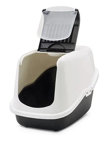 Savic Kattenbak Nestor Wit / Zwart 56x39x38,5 cm