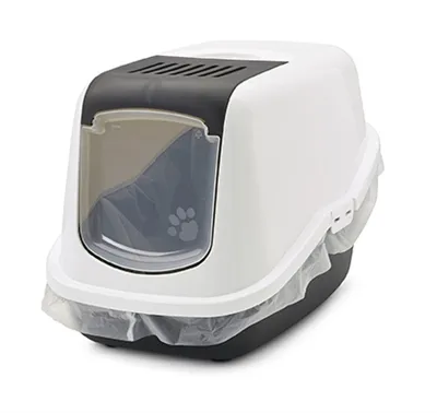 Savic Kattenbak Nestor Wit / Zwart 56x39x38,5 cm