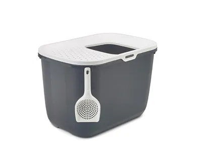 Savic Kattenbak Hop In Antraciet / Wit 58,5x39x39,5 cm