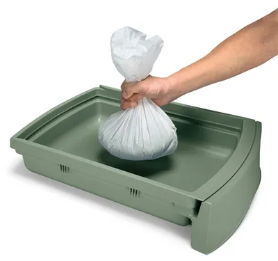 Imac Kattenbak Zuma 2nd Life Met Schuiflade Groen 56x40x42,5 cm