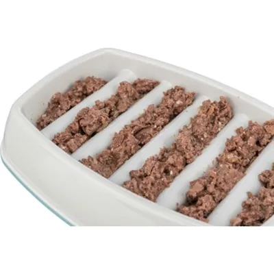 Trixie Voerbak Slowfeeding Kunststof / Tpr Grijs 21x14 cm 250 ml