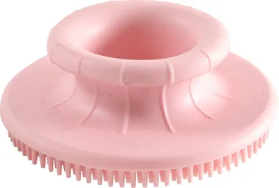 Zolux Anah Borstel Rond Rubber Roze 7,5x7,5x3 cm