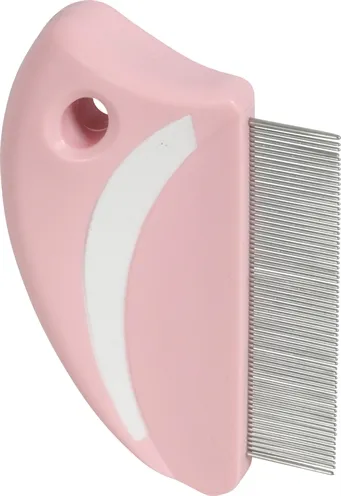 Zolux Anah Vlooienkam Rond Roze / Wit 6x1,5x8,5 cm