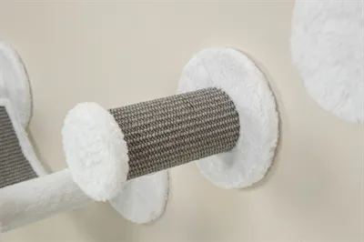 Trixie Katten Klimset Voor Aan De Muur 4 Klimplekken Wit / Grijs 78x30x30 cm