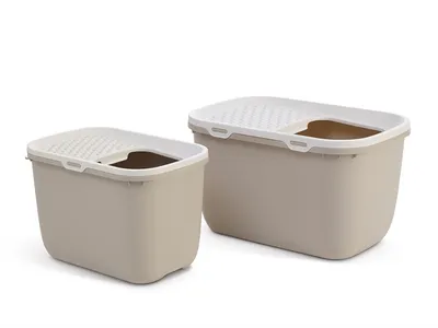 Savic Kattenbak Hop In Giant Wit / Mokka 74x50x43,5 cm