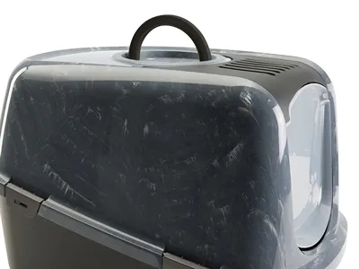 Savic Kattenbak Nestor Jumbo Marble Grijs / Zwart 66,5x48,5x46,5 cm