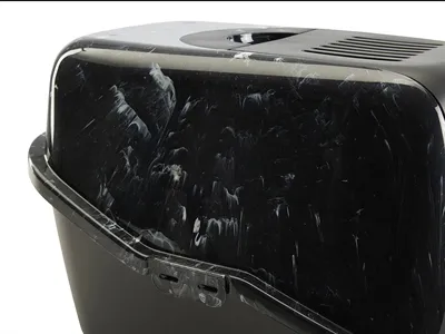 Savic Kattenbak Nestor Marble Zwart / Wit 56x39x38,5 cm