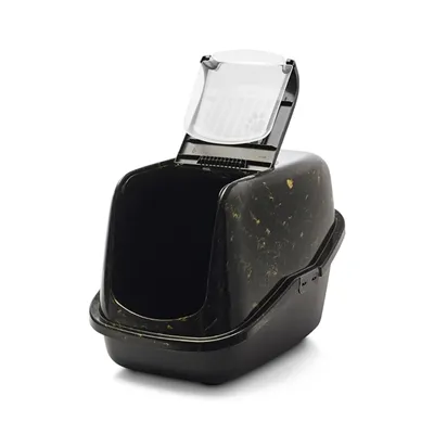 Savic Kattenbak Nestor Marble Zwart / Goud 56x39x38,5 cm