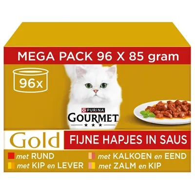 Gourmet Gold Chinks In Gravy Rund / Zalm / Kalkoen / Kip 96x85 gr