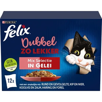 Felix Dubbel Zo Lekker Mix Selectie In Gelei 4x12x85 gr