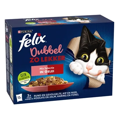 Felix Dubbel Zo Lekker Mix Selectie In Gelei 4x12x85 gr