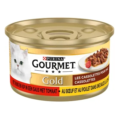 Gourmet Gold Cassolettes Duet Van Vlees In Saus Met Tomaten 24x85 gr
